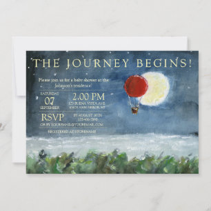 Convite para Chá de fraldas Moon Eclipse