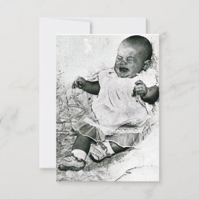 Convite para Chá de fraldas "não é permitido chora (Frente)