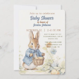 Convite para Chá de fraldas Peter Rabbit