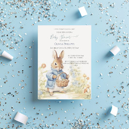 Convite para Chá de fraldas Peter Rabbit