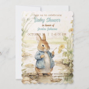 Convite para Chá de fraldas Peter Rabbit
