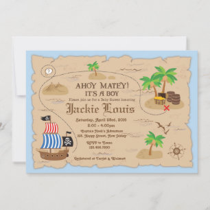 Convite para Chá de fraldas Pirate