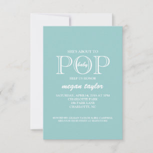 Convite para Chá de fraldas  POP blu