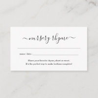 Convite para Chá de fraldas Rhyme para Enfermeiro 