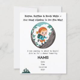 Convite para Chá de fraldas Rock Climber Girl