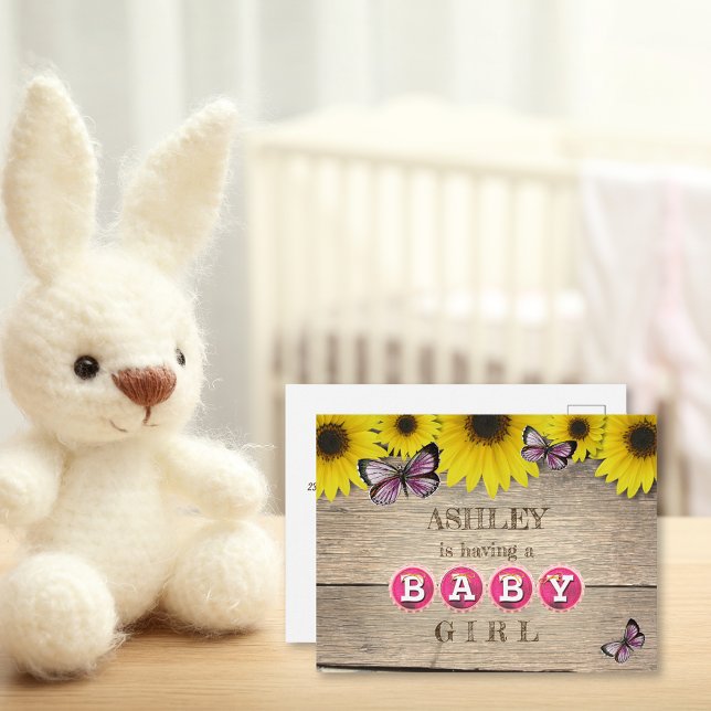 Convite para Chá de fraldas Rosa de Girassol | Rap (Criador carregado)