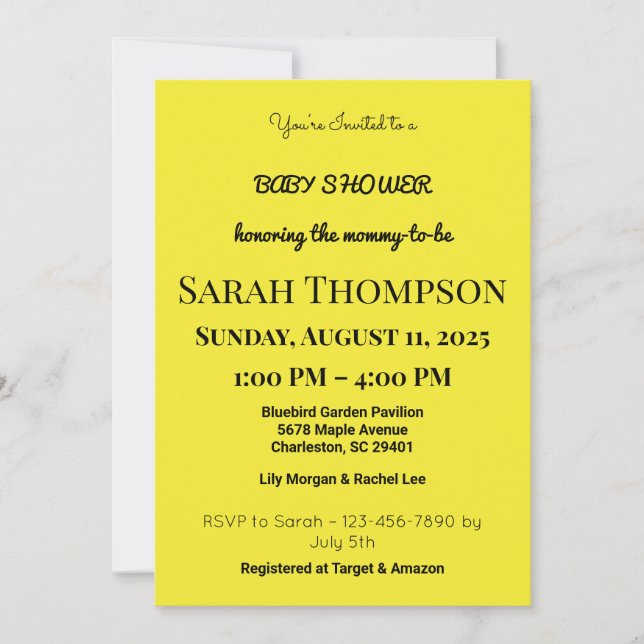 Convite para Chá de fraldas Rosa Esbranquiçado par (Frente)