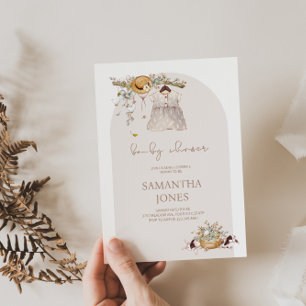 Convite para Chá de fraldas Rustic Boho