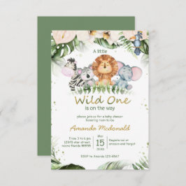 Convite para chá de fraldas Selgle safari selvagem