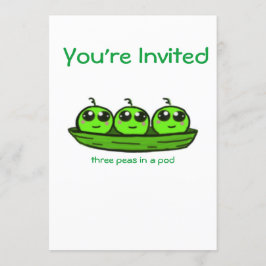 Convite para Chá de fraldas Triplet