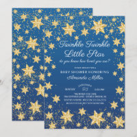 Convite para Chá de fraldas Twinkle Little Star Bo
