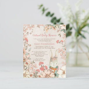 Convite para Chá de fraldas Virtual de Rapariga d