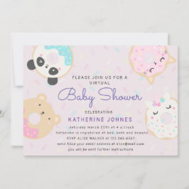 convite para chá de fraldas virtual fofo do rosqui