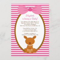 Convite para Chá de Garota do Canguru