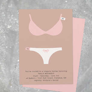 Convite para Chá de Lingerie e Noiva Inteligente