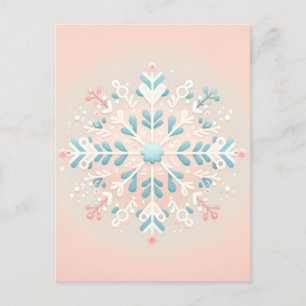 Convite para Chá de Neve Floco de Neve Rosa Charm