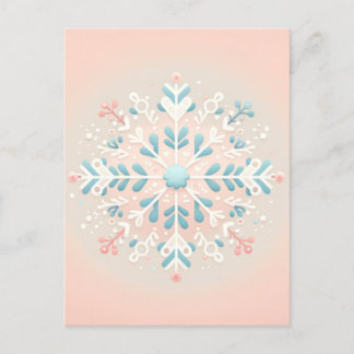 Convite para Chá de Neve Floco de Neve Rosa Charm 