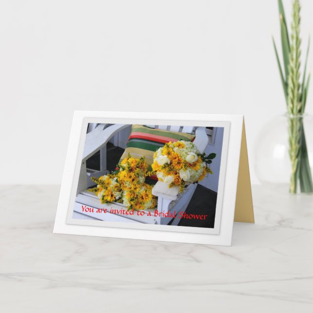 Convite para Chá de Noiva, Bouquets, Cadeira Adiro (Frente)