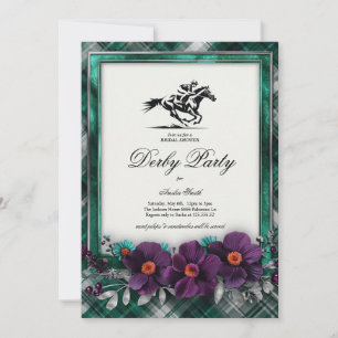 Convite para Chá de Noiva do Derby de Kentucky em 