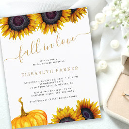 Convite para chá de noiva Fall in Love floral ORÇA