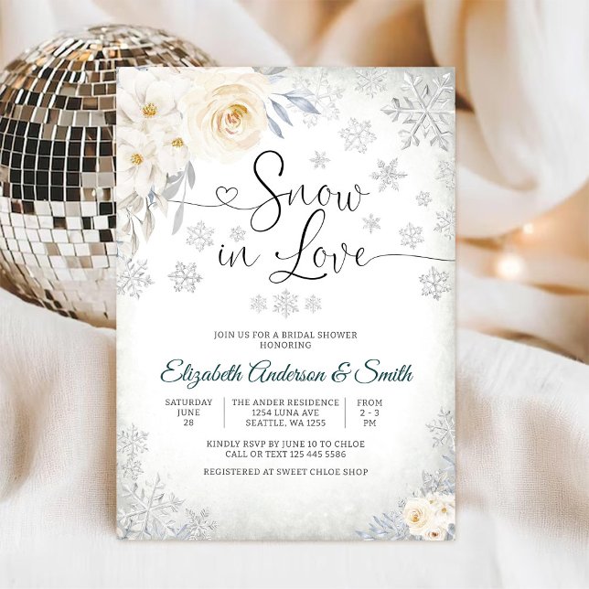 Convite para Chá de Noiva Snow in Love (Criador carregado)