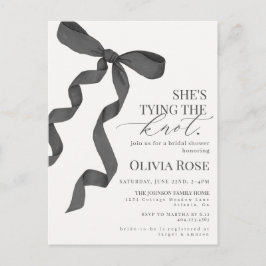 Convite para Chá de panela Arco Coquette Preto