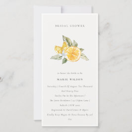 Convite para Chá de panela Botânico de Limão Mínim