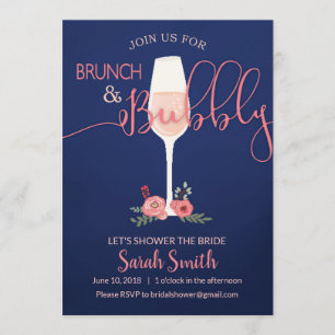 Convite para Chá de panela Brunch e Bubble