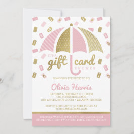 Convite para Chá de panela de cartão-presente, ros