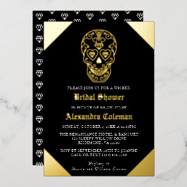 Convite para Chá de panela de Diamante de Crânio d