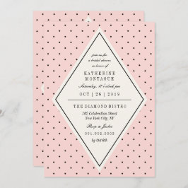 Convite para Chá de panela de Diamante do Retro Ch