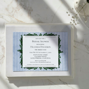 Convite para Chá de panela de Folhagem com Faixas 