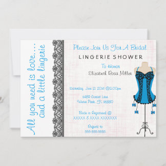 Convite para Chá de panela de Lingerie de Corset P