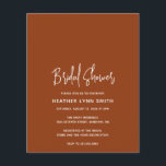 Convite para Chá de panela de Orçamento do Terraco<br><div class="desc">Chá de panela de orçamento colorido de boho terracotta / cobre / bompkin com um simples design com o título do evento em uma tipografia de script elegante e seus detalhes de evento em uma fonte sans serif minimalista. Este convite chic é excelente para um chá de panela de outono/Halloween....</div>