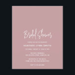 Convite para Chá de panela de Orçamento Moderno Ro<br><div class="desc">Chá de panela rosa cor-de-rosa moderno,  empoeirado,  com um simples design com o título do evento em uma tipografia elegante e seus detalhes de evento em uma fonte minimalista sans serif. Este convite chic funciona bem com qualquer estilo de chá de panela.</div>