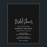 Convite para Chá de panela de Orçamento Preto Mini<br><div class="desc">Chá de panela de orçamento preto moderno com um simples design com o título do evento em uma tipografia de script elegante e seus detalhes de evento em uma fonte de sans serif minimalista. Este convite chic funciona bem com qualquer estilo de chá de panela.</div>