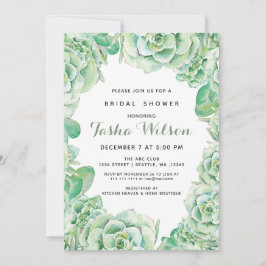 Convite para Chá de panela de Sucultura de Aquarel