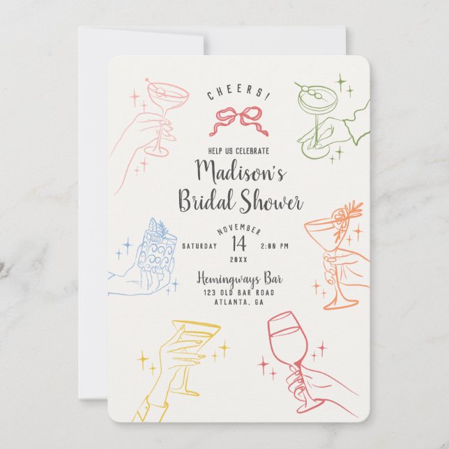 Convite para Chá de panela do Partido Cocktail Col (Frente)