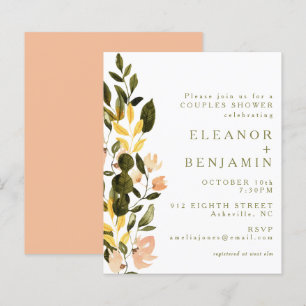 Convite para Chá de panela Floral de Pessegueira