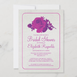 Convite para Chá de panela Floral/Flor Russo Fuch