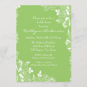 Convite para Chá de panela Floral Verde Primavera 