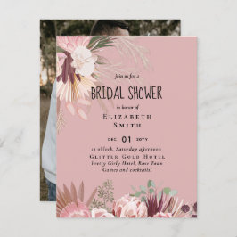 Convite para Chá de panela PHOTO Grass Pampas BUDG