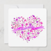 Convite para chá de panela roxo buquê de flor do c