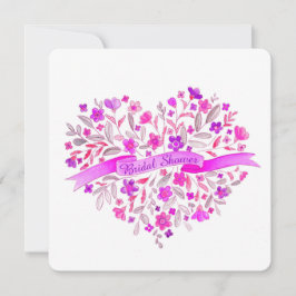 Convite para chá de panela roxo buquê de flor do c