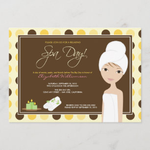 Convite para Chá de panela Spa Day Polka-dots (am