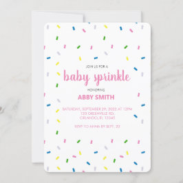Convite para Chá de Sprinkle de Bebê Personalizado