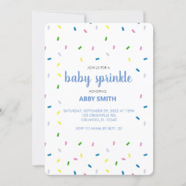 Convite para Chá de Sprinkle de Bebê Personalizado