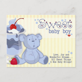Convite para Chá de Urso Azul Bonnie