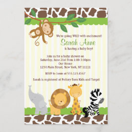 Convite para Chá Safari Jungle Baby Boy