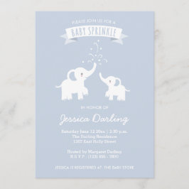 Convite para Chá "Sprinkle" do Elefante Azul